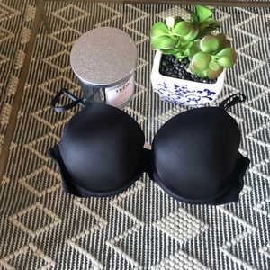 PINK Push-Up Bra in Black